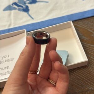 Oura Black and Silver Ring
